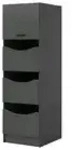 W&auml;scheschrank &brvbar; grau &brvbar; Ma&szlig;e (cm): B: 60 H: 195