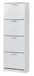 Schuhschrank &brvbar; wei&szlig; &brvbar; Ma&szlig;e (cm): B: 58 H: 162 T: 25.0