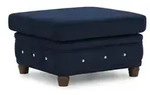S-STYLE Chesterfield Hocker Cleo Blink &brvbar; blau &brvbar; Ma&szlig;e (cm): B: 75 H: 45