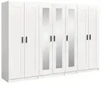 Kleiderschrank &brvbar; wei&szlig; &brvbar; Ma&szlig;e (cm): B: 280 H: 194
