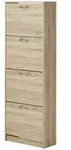 Schuhschrank &brvbar; holzfarben &brvbar; Ma&szlig;e (cm): B: 58 H: 162 T: 25.0