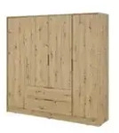 Dreht&uuml;renschrank 206 cm breit &brvbar; braun &brvbar; Ma&szlig;e (cm): B: 206 H: 200
