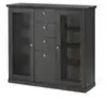 Highboard &brvbar; schwarz &brvbar; Ma&szlig;e (cm): B: 129 H: 118