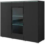 Highboard &brvbar; schwarz &brvbar; Ma&szlig;e (cm): B: 120 H: 103,3