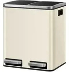 M&uuml;lleimer &brvbar; beige &brvbar; Stahl,Kunststoff &brvbar; Ma&szlig;e (cm): B: 41 H: 47