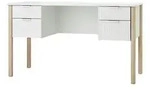 pinio Schreibtisch Miloo &brvbar; wei&szlig; &brvbar; Ma&szlig;e (cm): B: 62,5 H: 75