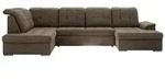 Wohnlandschaft mit Schlaffunktion Madrito &brvbar; braun &brvbar; Ma&szlig;e (cm): B: 323 H: 89