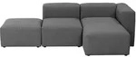 Max Winzer Ecksofa Lena &brvbar; schwarz &brvbar; Ma&szlig;e (cm): B: 250 H: 73