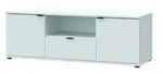 TV-Lowboard &brvbar; grau &brvbar; Ma&szlig;e (cm): B: 129,8 H: 43,9 T: 41.3