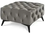 S-STYLE Hocker Wilhelm &brvbar; grau &brvbar; Ma&szlig;e (cm): B: 80 H: 45