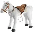 Heunec Kuscheltier Pferd &brvbar; wei&szlig; &brvbar; Ma&szlig;e (cm): B: 30 H: 75