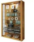 H&auml;ngevitrine &brvbar; holzfarben &brvbar; Ma&szlig;e (cm): B: 59 H: 91,3 T: 18.0