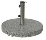 Siena Garden Granitschirmst&auml;nder &brvbar; grau &brvbar; Ma&szlig;e (cm): H: 6 &Oslash;: 50.0