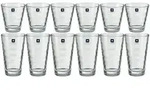 LEONARDO Becherset Onda &brvbar; transparent/klar &brvbar; Glas &brvbar; Ma&szlig;e (cm): B: 25,4 H: 17,5