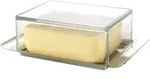 Gefu Butterdose BRUNCH &brvbar; transparent/klar &brvbar; Edelstahl,Kunststoff &brvbar; Ma&szlig;e (cm): B: