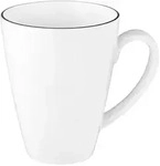 Seltmann Weiden Kaffeebecher Lido Black Line &brvbar; wei&szlig; &brvbar; Porzellan
