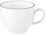 Seltmann Weiden Tasse Lido Black Line &brvbar; wei&szlig; &brvbar; Porzellan