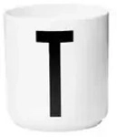 DESIGN LETTERS Buchstabenbecher &brvbar; wei&szlig; &brvbar; Porzellan &brvbar; Ma&szlig;e (cm): H: 8,5 &Oslash;: