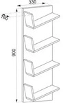 H&auml;ngeregale &brvbar; holzfarben &brvbar; Ma&szlig;e (cm): B: 33 H: 180 T: 16.0