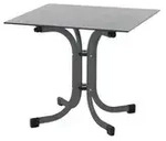 Siena Garden Klapptisch Sola &brvbar; grau &brvbar; Ma&szlig;e (cm): B: 80 H: 70