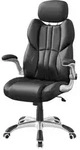 B&uuml;rostuhl &brvbar; schwarz &brvbar; Ma&szlig;e (cm): B: 70 H: 119