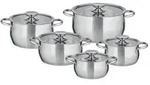 Berndes Topfset 5-teilig Romantika &brvbar; silber &brvbar; Edelstahl