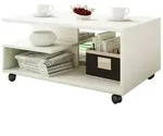 Couchtisch &brvbar; wei&szlig; &brvbar; Ma&szlig;e (cm): B: 50 H: 41