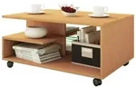 Couchtisch &brvbar; holzfarben &brvbar; Ma&szlig;e (cm): B: 50 H: 41