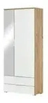 Primo Garderobenschrank Bent &brvbar; wei&szlig; &brvbar; Ma&szlig;e (cm): B: 84 H: 196 T: 40.0