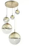 Globo Lighting H&auml;ngeleuchte &brvbar; gold &brvbar; Ma&szlig;e (cm): H: 150 &Oslash;: 65.0