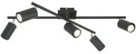 Trio Deckenspot 5-flammig schwarz &brvbar; schwarz &brvbar; Ma&szlig;e (cm): B: 77,4 H: 22,4 T: