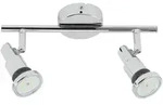 LED-Badspot 2-flammig chrom &brvbar; silber &brvbar; Ma&szlig;e (cm): B: 8 H: 12,3