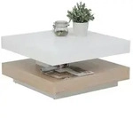 Couchtisch drehbar &brvbar; wei&szlig; &brvbar; Ma&szlig;e (cm): B: 67 H: 35