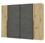 Schwebet&uuml;renschrank mit Dreht&uuml;ren &brvbar; holzfarben &brvbar; Ma&szlig;e (cm): B: 270,3 H:...