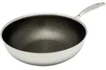 Hensslers Wok &brvbar; silber &brvbar; Edelstahl &Oslash;: 28.0