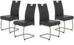 Polsterschwingstuhl 4er-Set mit Griff &brvbar; grau &brvbar; Ma&szlig;e (cm): B: 58 H: 99