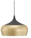 Trio Pendelleuchte 1-flammig Messing-matt &brvbar; gold &brvbar; Ma&szlig;e (cm): H: 150 &Oslash;: 45.0