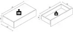 Wandschublade &brvbar; holzfarben &brvbar; Ma&szlig;e (cm): B: 60 H: 15 T: 30.0