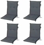 Auflagen 4er-Set Panama &brvbar; grau &brvbar; Ma&szlig;e (cm): B: 50 H: 80