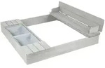 Roba Sandkasten &brvbar; grau &brvbar; Ma&szlig;e (cm): B: 125 H: 20,5 T: 120.0