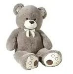 Heunec Kuscheltier B&auml;r &brvbar; grau &brvbar; Ma&szlig;e (cm): B: 70 H: 20