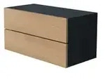 Wandschublade &brvbar; schwarz &brvbar; Ma&szlig;e (cm): B: 60 H: 30