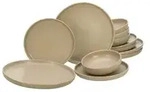 CreaTable Kombiservice Uno &brvbar; beige &brvbar; Steinzeug/Steingut &brvbar; Ma&szlig;e (cm): B: 40 H: 37