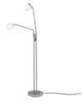 Fischer-Honsel LED-Lese-Leuchte 2-flammig Nickel-matt &brvbar; silber &brvbar; Ma&szlig;e (cm): H: