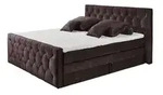 Boxspringbett Cashfield &brvbar; lila/violett &brvbar; Ma&szlig;e (cm): B: 200 H: 113
