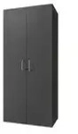 Schrank 2-t&uuml;rig Multischrank-System &brvbar; grau &brvbar; Ma&szlig;e (cm): B: 70 H: 185 T: 40.0