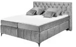 Boxspringbett Pembroke &brvbar; grau &brvbar; Ma&szlig;e (cm): B: 200 H: 121