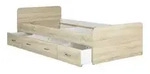 Einzelbett Boro &brvbar; holzfarben &brvbar; Ma&szlig;e (cm): B: 95 H: 66