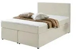 Boxspringbett Aspen &brvbar; creme &brvbar; Ma&szlig;e (cm): B: 160 H: 105