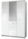 Kleiderschrank Clack &brvbar; wei&szlig; &brvbar; Ma&szlig;e (cm): B: 135 H: 199 T: 58.0